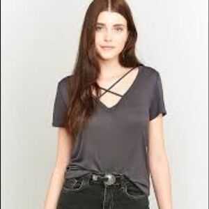 Project Social T Gray Karlie Kross T Shirt Sz Med
